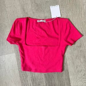 Zara Women's Pink Crop-top